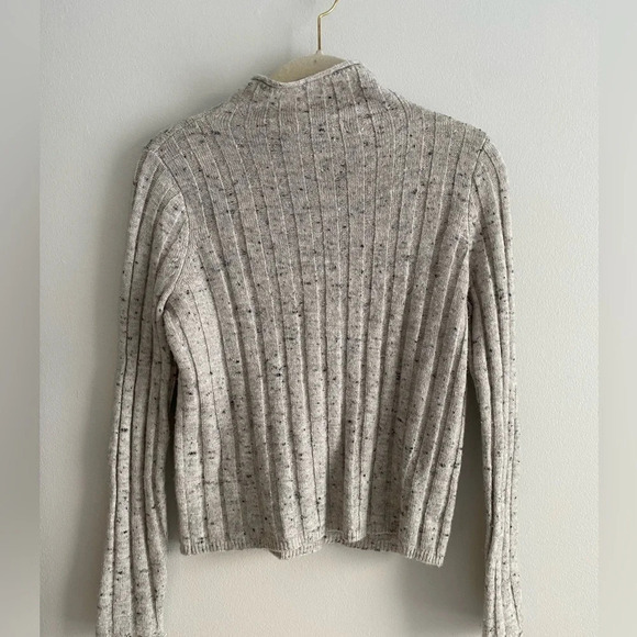 MADEWELL Mockneck  Wool Blend Mockneck Speckled Ribbed Sweater Size XS - Picture 2 of 12